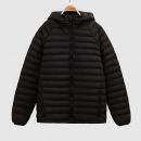  ژاکت پافر کلاهدار مشکی